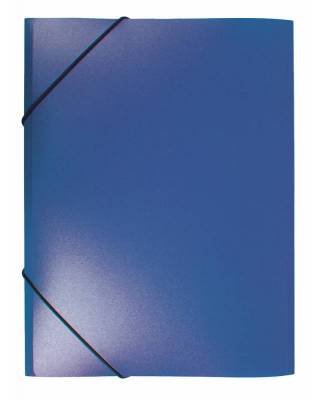 Папка на резинке Бюрократ -PR04BLU A4 пластик кор.15мм 0.4мм синий