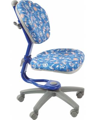 Детское кресло бюрократ KD-5 (синий "Морская тема")