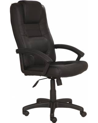 Кресло бюрократ T-9906 AXSN (Черная кожа)