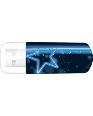Флеш Диск Verbatim 32Gb Mini Neon Edition 49389 USB2.0 синий/рисунок