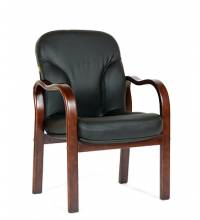 Офисное кресло Chairman 658 Россия кожа черная