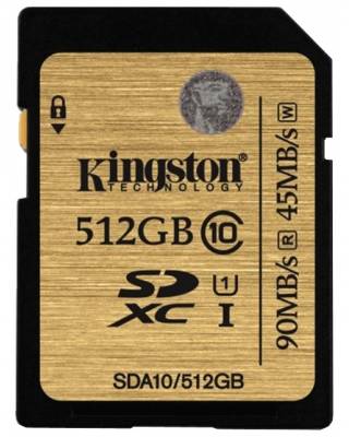 Флеш карта SDXC 512Gb Class10 Kingston SDA10/512GB w/o adapter