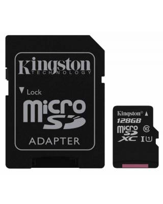 Флеш карта microSDXC 128Gb Class10 Kingston SDC10G2/128GB + adapter