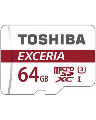 Флеш карта microSDXC 64Gb Class10 Toshiba THN-M302R0640EA M302 + adapter