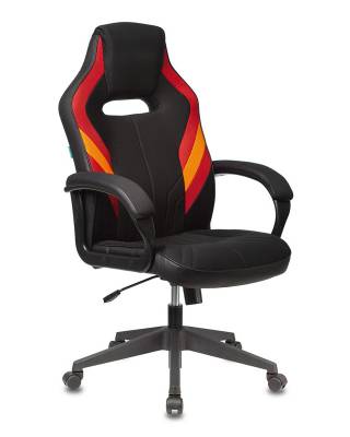 Кресло игровое геймерское Бюрократ VIKING 3 AERO RED черный/красный искусственная кожа главное фото