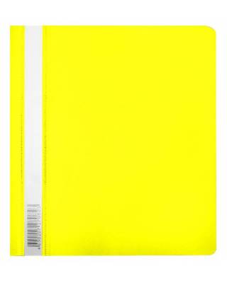 Папка-скоросшиватель Бюрократ Люкс -PSL20A5YEL A5 прозрач.верх.лист пластик желтый