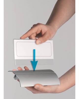Информационная табличка Durable De Luxe 6.1x15см настольная прямоугольная прозрачный (упак.:2шт)
