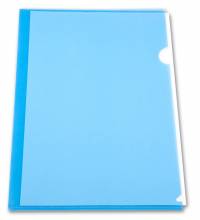 Папка-уголок Бюрократ -EE310/1BLU A4 пластик 0.15мм синий