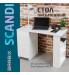 Стол письменный/компьютерный  "Scandi CD-016", 1100х500х750 мм, 4 ящика, белый, 641891, ЦБ013707-1. Фото товара с разных ракурсов.