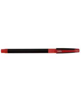 Ручка шариковая Cello SLIMO GRIP 0.7мм игловидный пиш. наконечник черный/красный красные чернила коробка