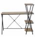 Стол на металлокаркасе BRABIX LOFT CD-004, 1200х535х1110 мм, 3 полки, цвет дуб натуральный, 641220. Фото товара с разных ракурсов.