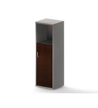 Шкаф колонка с глухой малой дверью СУ-2.1(R) Венге/Металлик 406*365*1200 
