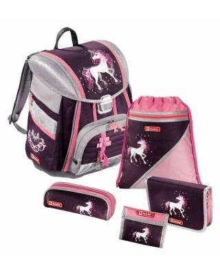 Ранец Step By Step Touch Unicorn фиолетовый/розовый пони 5 предметов