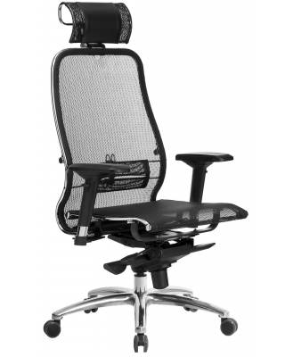 Кресло руководителя Samurai S-3.04 черный (хром)