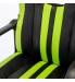 Кресло компьютерное  "Stripe GM-202", экокожа, черное/зеленое, 532511. Фото товара с разных ракурсов.