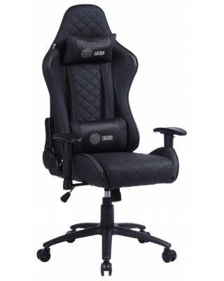 Кресло игровое Cactus CS-CHR-030BL черный эко.кожа с подголов. крестов. сталь