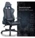 Кресло компьютерное  "GT Carbon GM-115", две подушки, экокожа, черное, 531932. Фото товара с разных ракурсов.