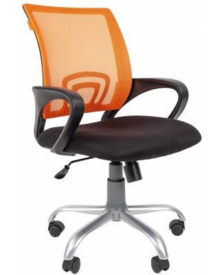 Кресло chairman 696_silver (черно-оранжевый)