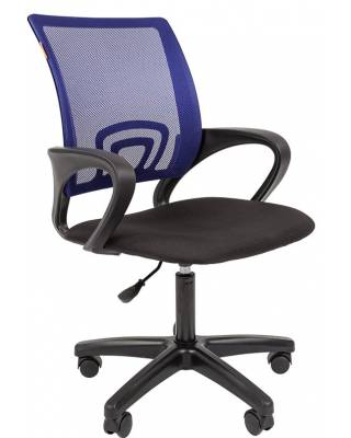 Кресло chairman 696 LT (синее-черное, текстиль + сетка)