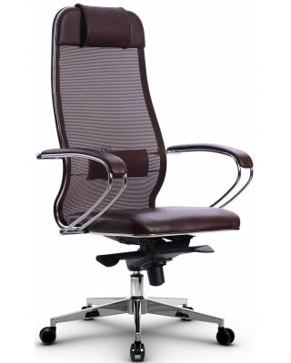 Эргономичное кресло руководителя Samurai Comfort - 1.01 коричневое главное фото