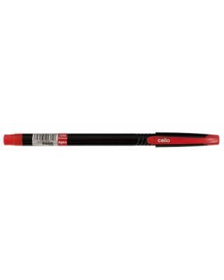 Ручка шариковая Cello SLIMO 0.7мм игловидный пиш. наконечник черный/красный красные чернила коробка