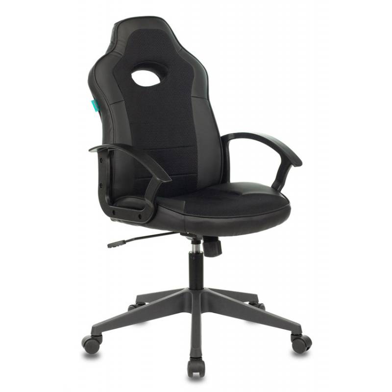 Кресло игровое Бюрократ VIKING-11/BLACK черный искусст.кожа/ткань главное фото