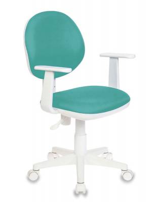Кресло детское Бюрократ CH-W356AXSN/15-175 сиденье бирюзовый 15-175 (пластик белый)