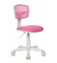 Кресло детское Бюрократ CH-W299/PK/TW-13A спинка сетка розовый TW-06A TW-13A (пластик белый)
