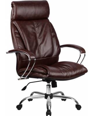 Кресло руководителя LK-13 №723 Ch (коричневая перфорированная кожа)