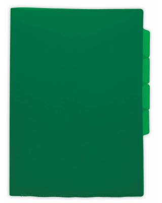 Папка-уголок Бюрократ -E366GRN 5 уровн. A4 пластик 0.15мм зеленый
