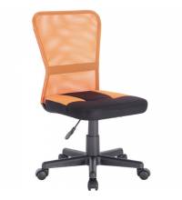 Кресло компактное  "Smart MG-313", без подлокотников, комбинированное, черное/оранжевое, 531844