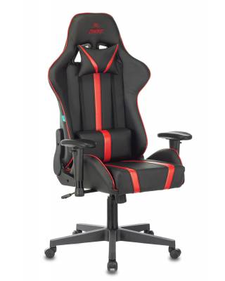 Кресло игровое геймерское Бюрократ VIKING ZOMBIE A4 RED черный/красный искусственная кожа