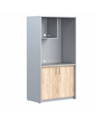 Шкаф для посуды SCB 120 Дуб Сонома светлый /Металлик 1030х600х2000 главное фото