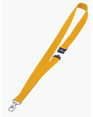 Шнур для бейджа Durable 8137-04 44х2см карабин+боковой замок шнур:желтый текстильный (упак.:10шт)
