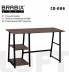 Стол на металлокаркасе BRABIX LOFT CD-006, 1200х500х730 мм, 2 полки, цвет морёный дуб, 641224 главное фото в маленьком размере
