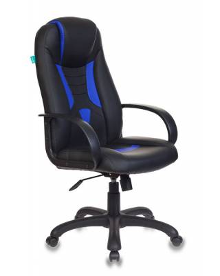 Игровое кресло геймерское VIKING-8 (черно-синий кожзам)