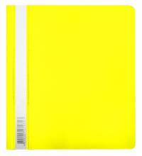 Папка-скоросшиватель Бюрократ Люкс -PSL20A5YEL A5 прозрач.верх.лист пластик желтый