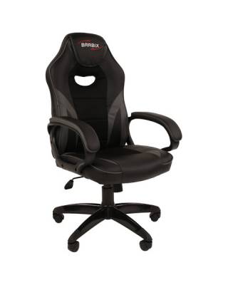 Кресло компьютерное BRABIX Accent GM-161, TW/экокожа, черное/серое, 532576, 7083504 главное фото