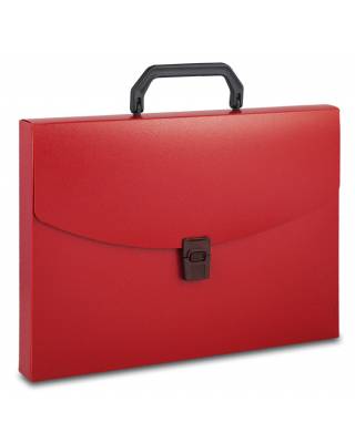 Портфель Бюрократ -BPP01RED 1 отдел. A4 пластик 0.7мм красный