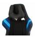 Кресло игровое геймерское Бюрократ VIKING 4 AERO BLUE две подушки черный/синий искусст.кожа/ткань. Фото товара с разных ракурсов.