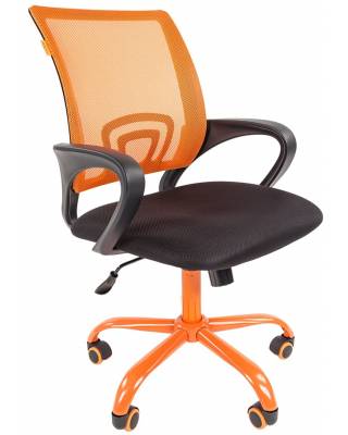 Кресло chairman 696_Cmet (черно-оранжевый)