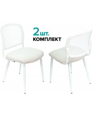 Стул для кухни KF-8W_2 комплект 2шт белый металл белый на ножках (KF-8W/WHITE_2) главное фото