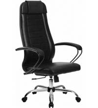 Кресло руководителя МЕТТА Комплект 28 Хром черное (перфорированная кожа)