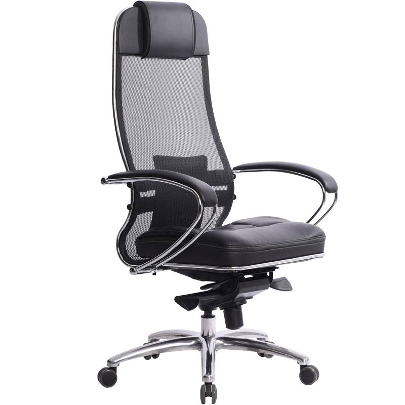 Кресло руководителя Samurai SL-1.03 черный (сетка/кожа) главное фото