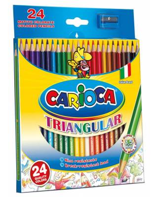 Карандаши цветные Universal CARIOCA TRIO 42516 трехгранные 24цв. точилка коробка/европод.