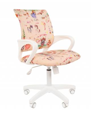 Кресло chairman 103 (текстиль Принцесса, белый пластик)