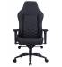 Кресло игровое Cactus CS-CHR-0112BL черный эко.кожа с подголов. крестов. сталь. Фото товара с разных ракурсов.