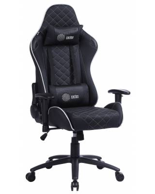 Кресло игровое Cactus CS-CHR-030BLS черный/серебристый эко.кожа с подголов. крестов. сталь главное фото