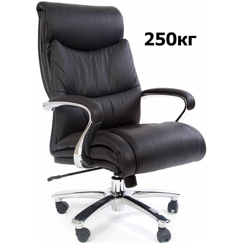 Кресло Chairman 401 (черная натуральная кожа) главное фото
