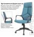 Кресло офисное  PREMIUM "Prime EX-515", ткань, голубое. Фото товара с разных ракурсов.